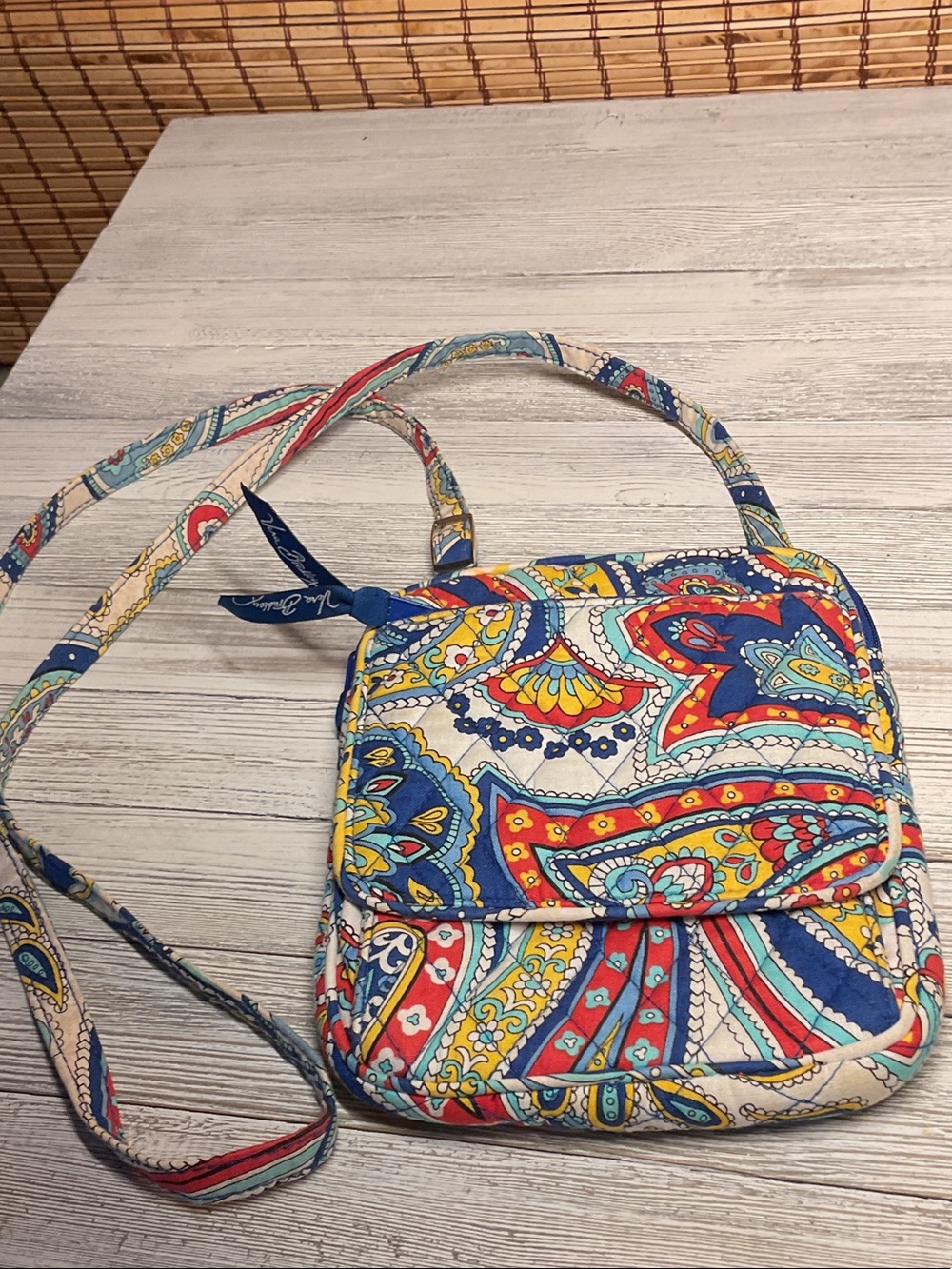 Vera Bradley Mini Hipster Crossbody Petite Travel Purse Petal Paisley Pattern